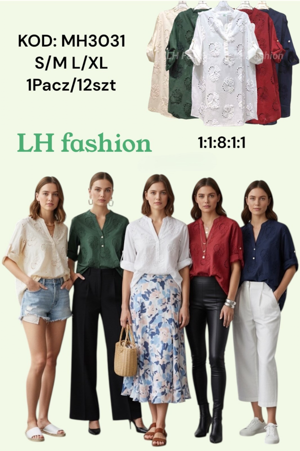 Bluzki damskie Roz S/M-L/XL, Mix Kolor Paczka 12 szt